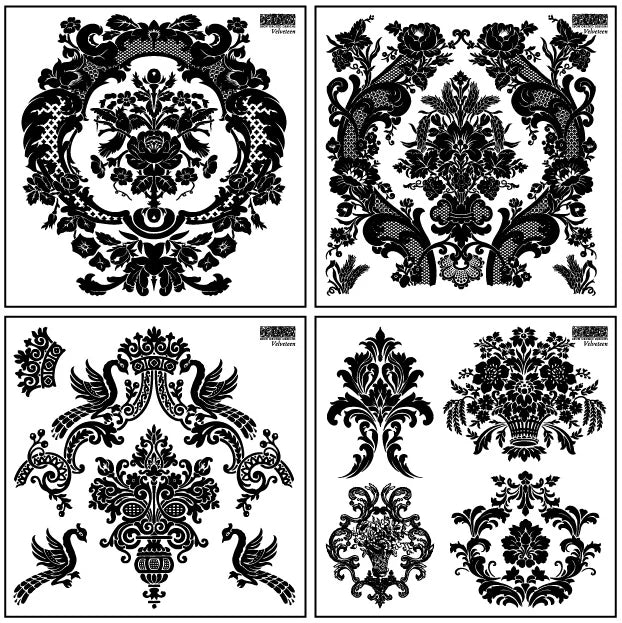 Velveteen 6x6 (4 sheets) - IOD Decor Stamp