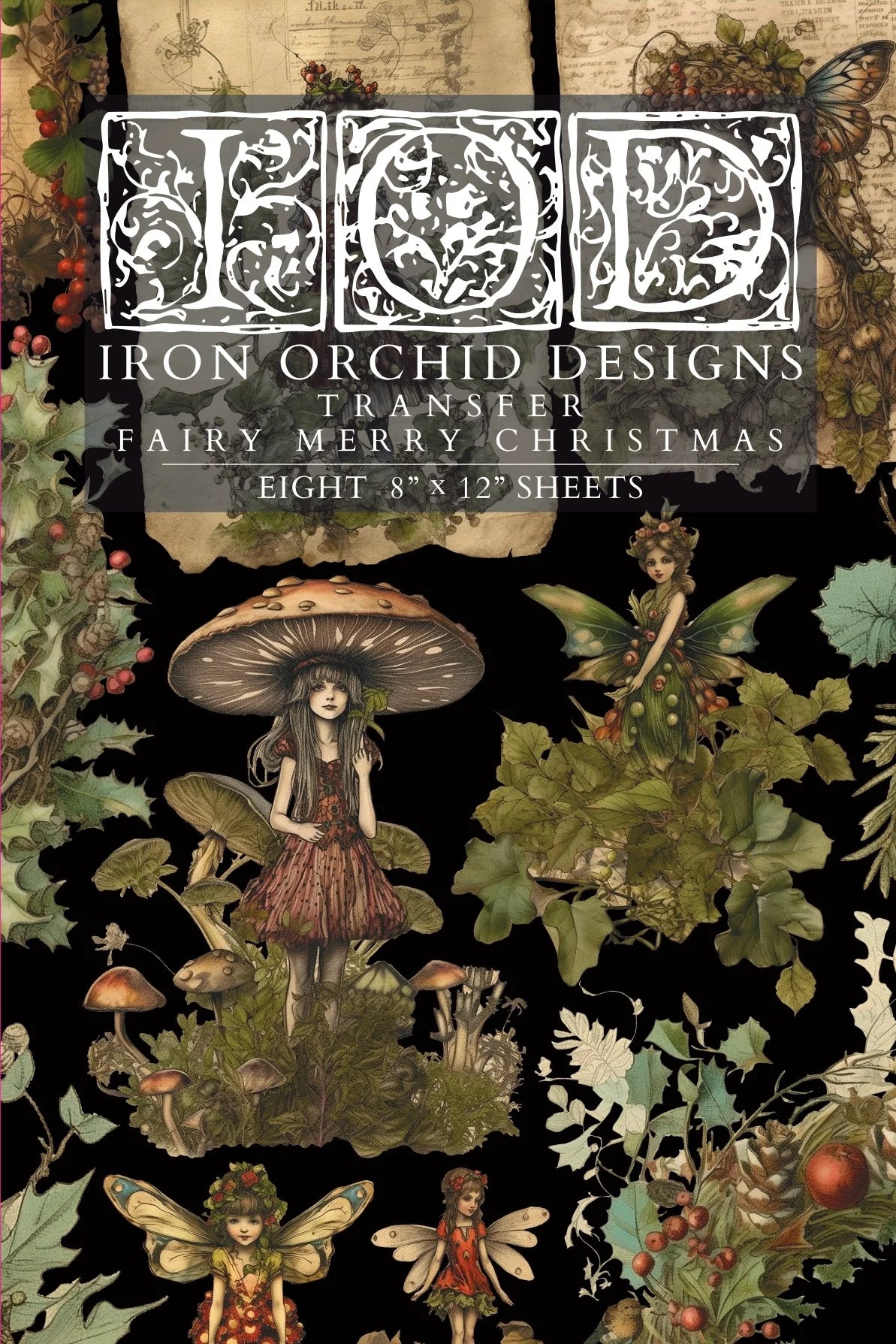 Fairy Merry Christmas - 8 Sheet, 8x12 Pad IOD Decor Transfer™ 2023