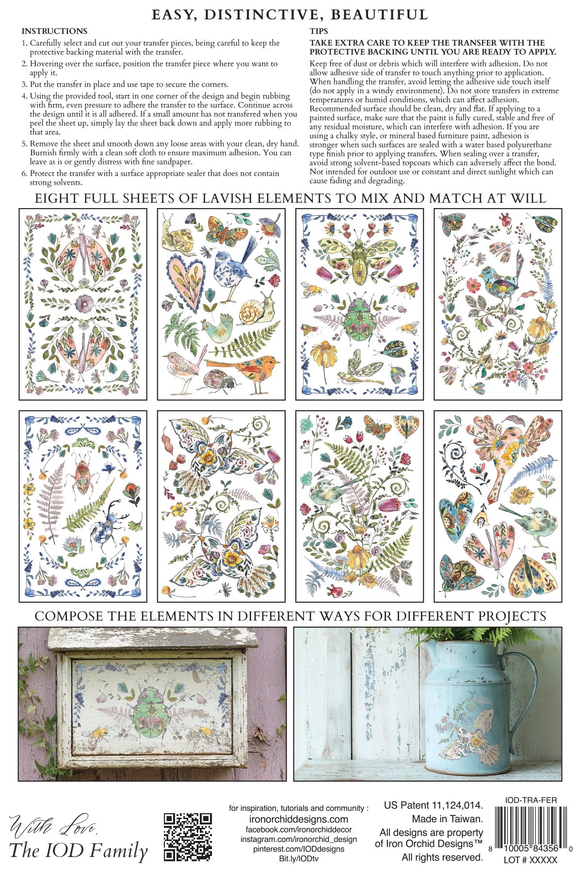 Fern Fables - 8 Sheet, 8x12 Pad IOD Decor Transfer™ 2026 (Next IOD Restock Late July)
