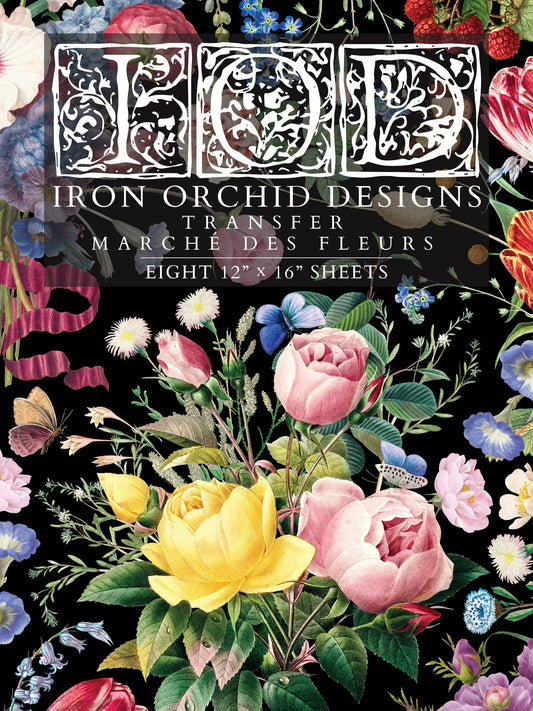 Marche' Des Fleurs - 8 Sheet, 12x16 Pad IOD Decor Transfer™ 2026