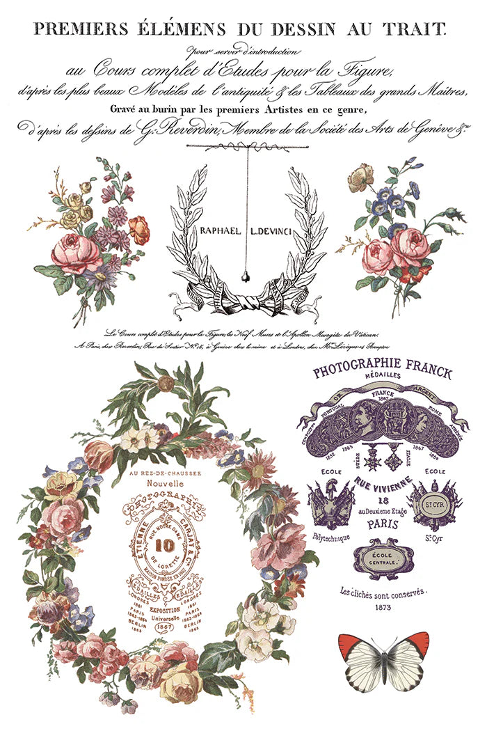 Saint Ouen - 8 Sheet, 8x12 Pad IOD Decor Transfer™ 2026