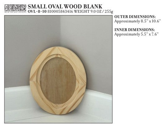 Oval 10.6 x 8.5 - IOD Wood Gallery Blank 2026