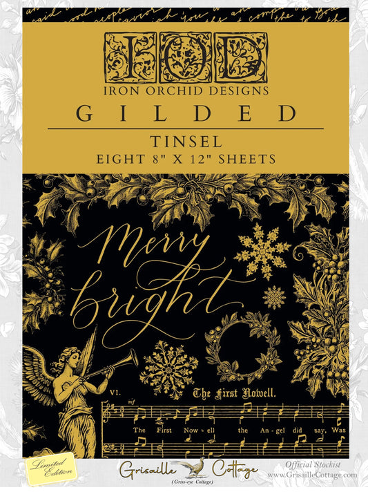 Tinsel - Gilded Collection - 8 Sheet, 8x12 Pad IOD Decor Transfer™