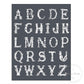 Jasmine Alphabet Mesh Stencil 8.5"x11"