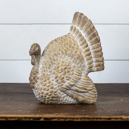 Whitewashed Tabletop Turkey 14in