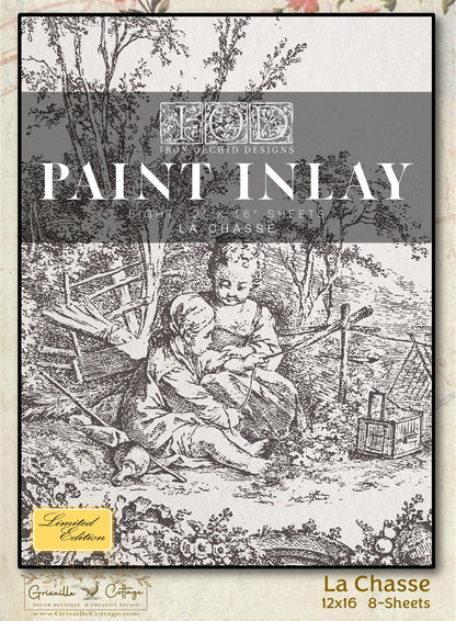 La Chasse - 8 Sheet, 12x16 Pad IOD Paint Inlay™