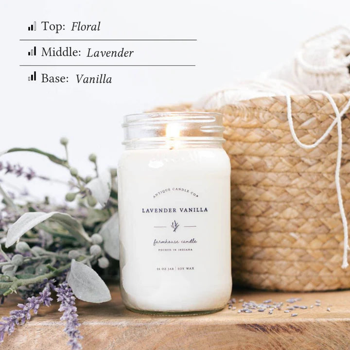 Antique Candle Co. 16oz - Lavender Vanilla