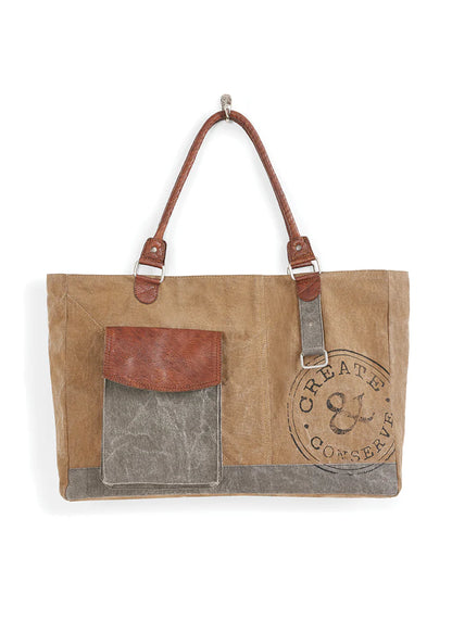 Create and Conserve Shoulder Tote M-5253 - Mona B