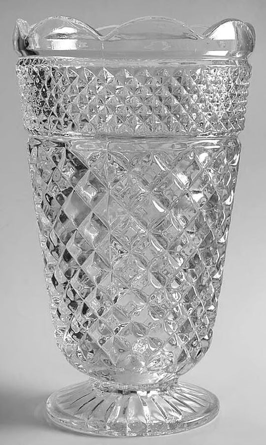 Vintage Anchor Hocking Wexford Pedestal Vase