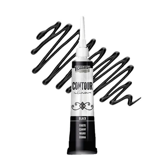 Black - Pentart Contour Liner 20ml