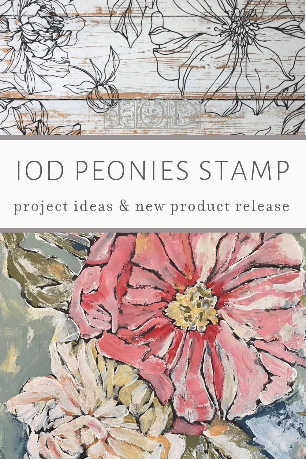 Peonies 2-Sheet Set - IOD Decor Stamp