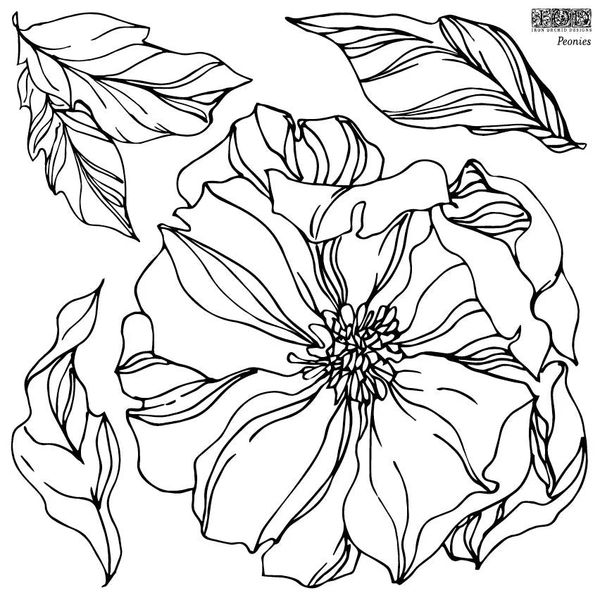 Peonies - IOD Decor Stamp 2021