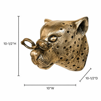 Camille the Cheetah Bronzed Aluminum Wall Mount