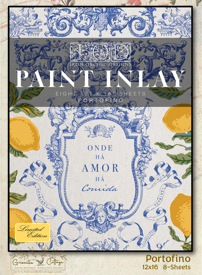 Portofino - 8 Sheet, 12x16 Pad IOD Paint Inlay™