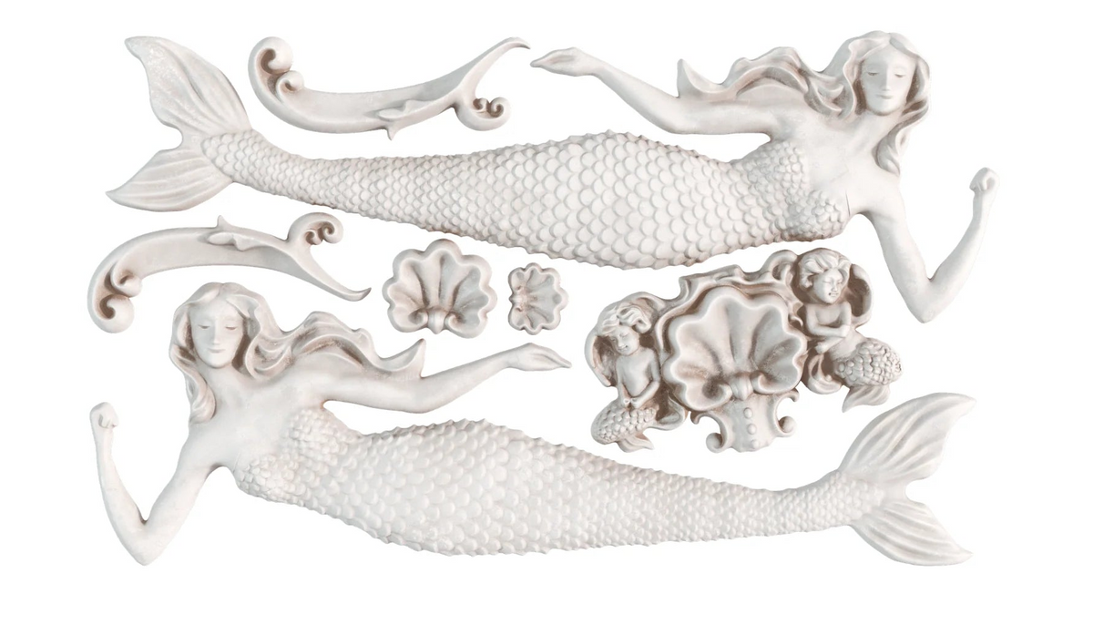 Sea Sisters (𝗨𝘀𝗲𝗱 - 𝗟𝗶𝗸𝗲 𝗡𝗲𝘄) - IOD Decor Mould