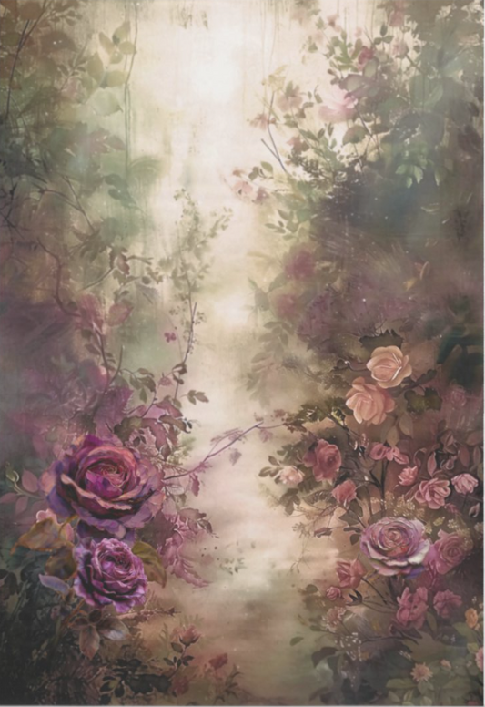 Romantic Florals 21" x 29" - Decoupage Tissue Paper