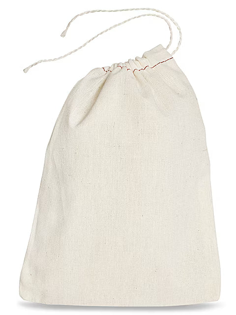 8x10 100% Cotton Drawstring Bag