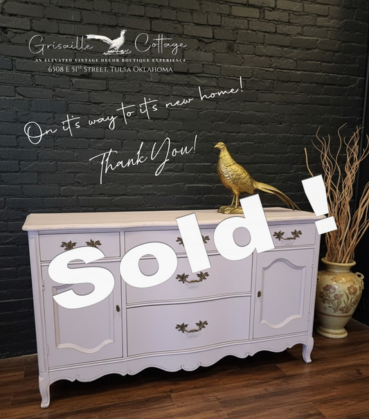 Dusty Pink 5 Drawer, 2 Door Cabinet ( Dresser Sideboard Console ) - (𝐏𝐢𝐜𝐤-𝐔𝐩 𝐎𝐧𝐥𝐲)
