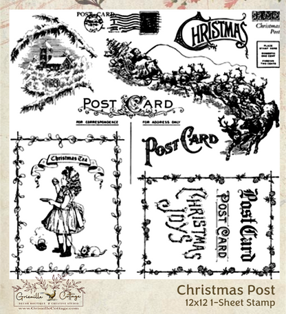 Christmas Post - IOD Decor Stamp