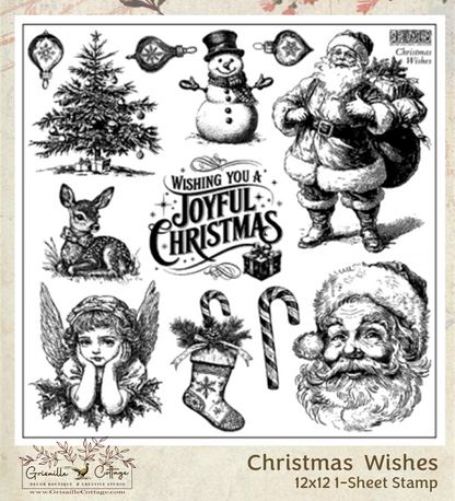Christmas Wishes - IOD Decor Stamp