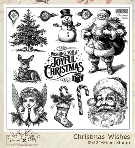 Christmas Wishes - IOD Decor Stamp