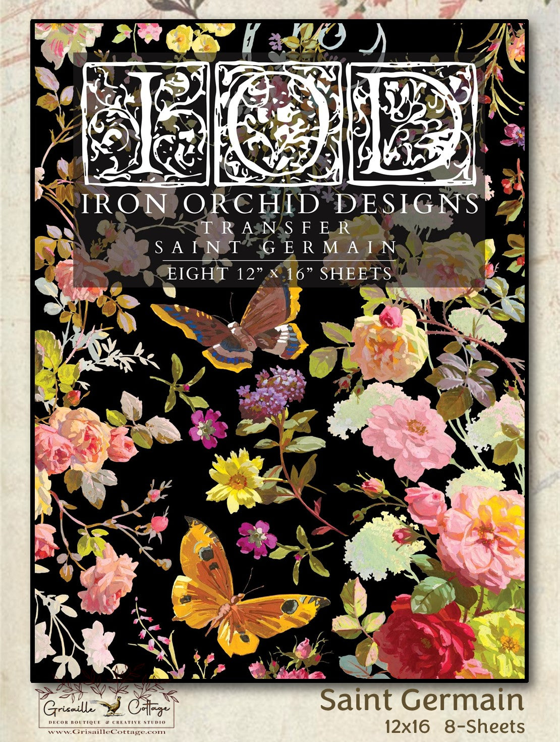 Saint Germain - 8 Sheet, 12x16 Pad IOD Decor Transfer™