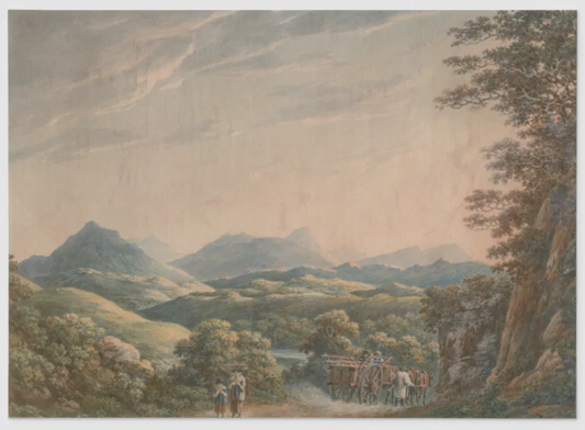 Mountain Landscape Scene - 21 x 29 Decoupage Tissue