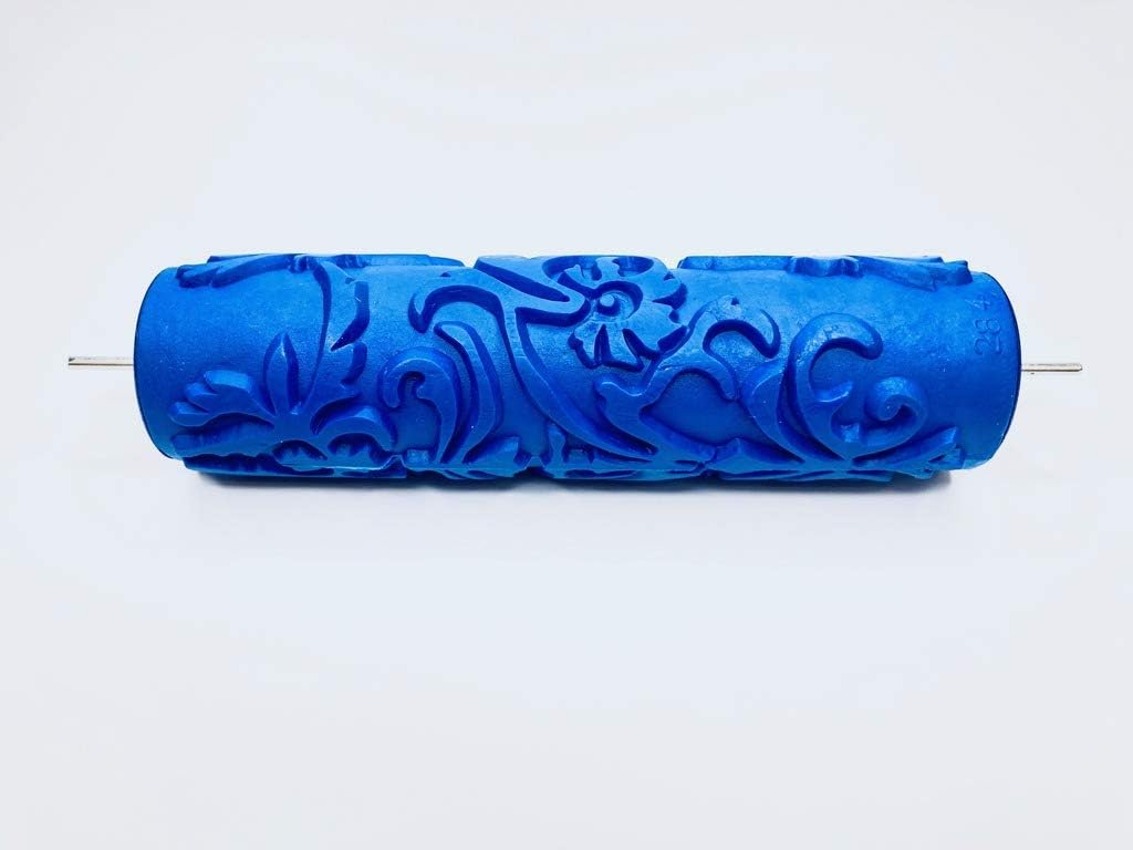 Serenity Damask - Blue Pattern Stamping Roller (Handle Sold Seperate)