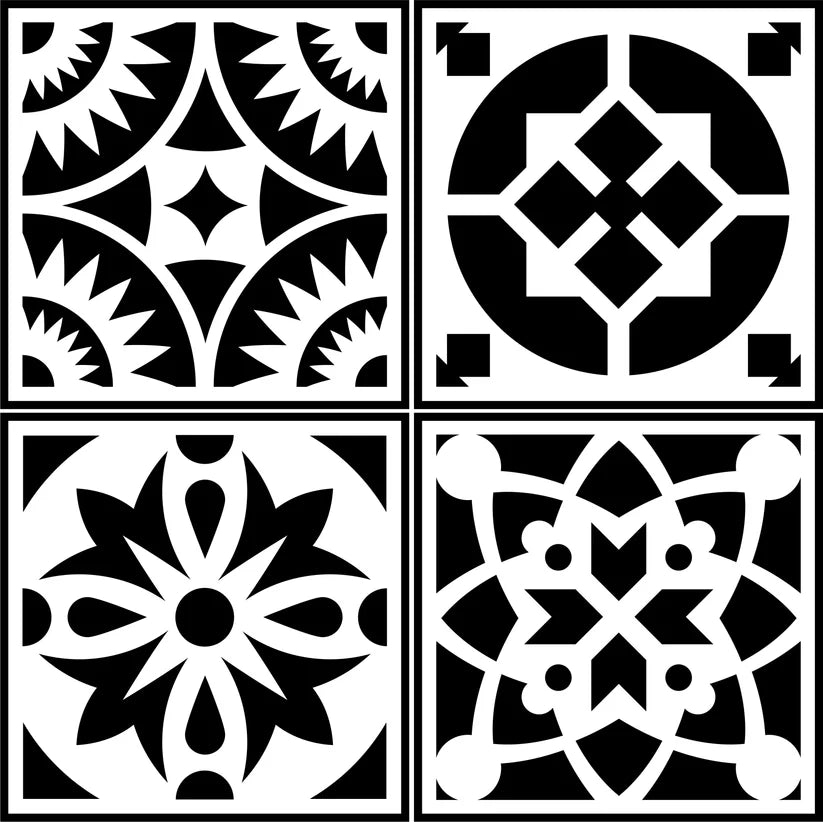 Spanish Tile 4 Pack - JRV Stencil