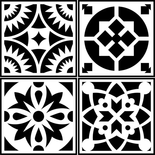 Spanish Tile 4 Pack - JRV Stencil