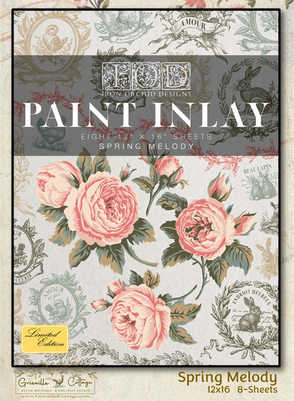 Spring Melody - 8 Sheet, 12x16 Pad IOD Paint Inlay™