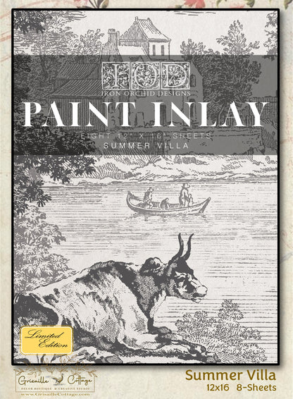 Summer Villa - 8 Sheet, 12x16 Pad IOD Paint Inlay™