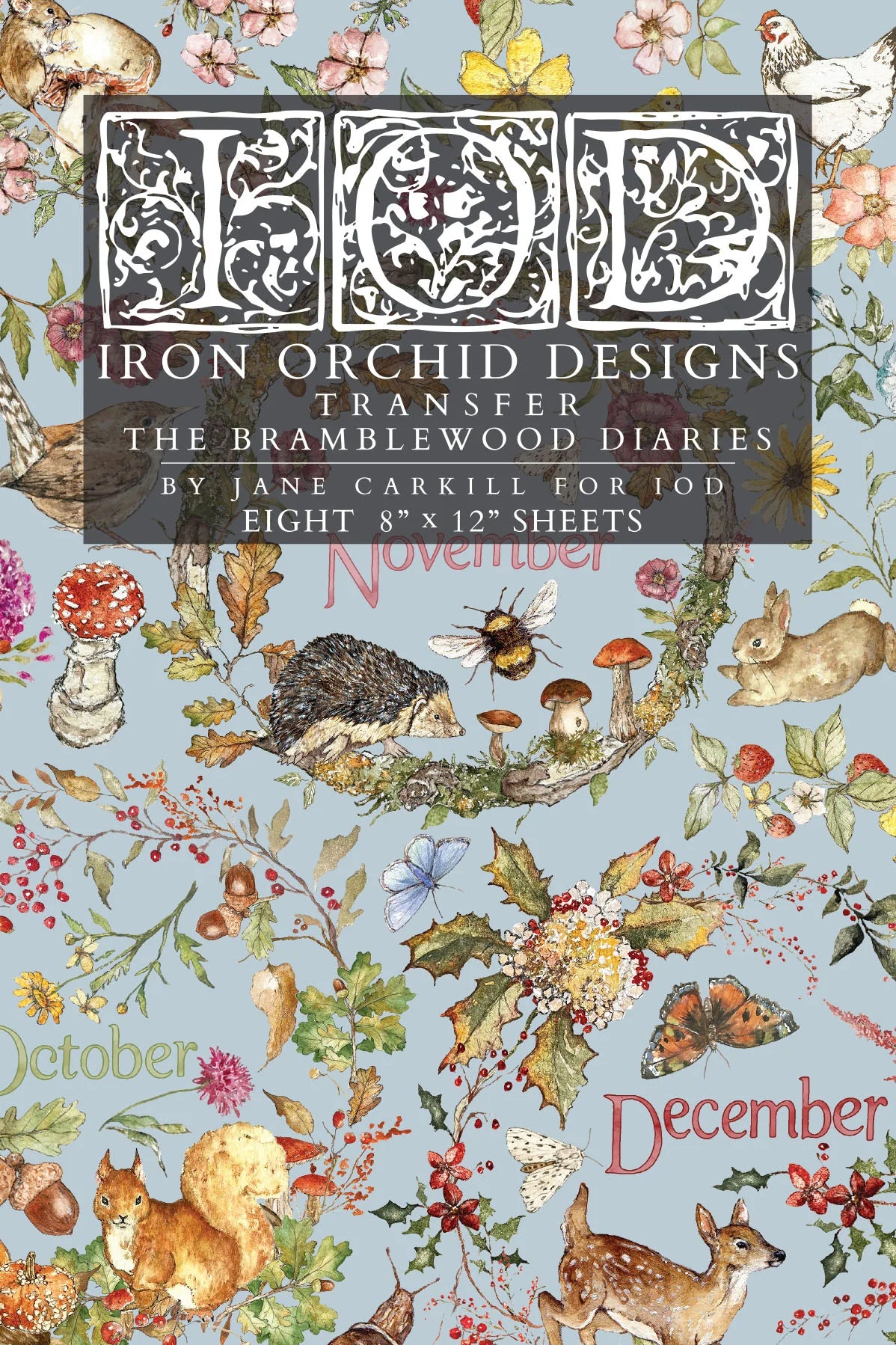 The Bramblewoods Diary - 8 Sheet, 8x12 Pad IOD Decor Transfer™ 2026