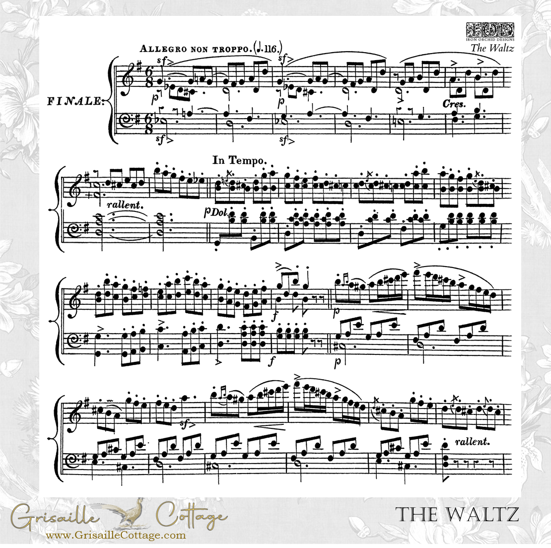 The Waltz - IOD Decor Stamp