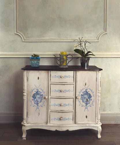 Trompe Le' Oeil Bleu - 4 Sheet, 12x16 Pad IOD Paint Inlay™