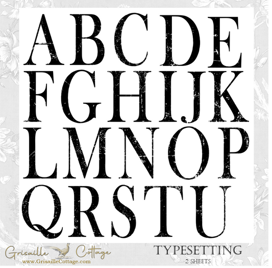 Typesetting 2-Sheet Set - IOD Decor Stamp