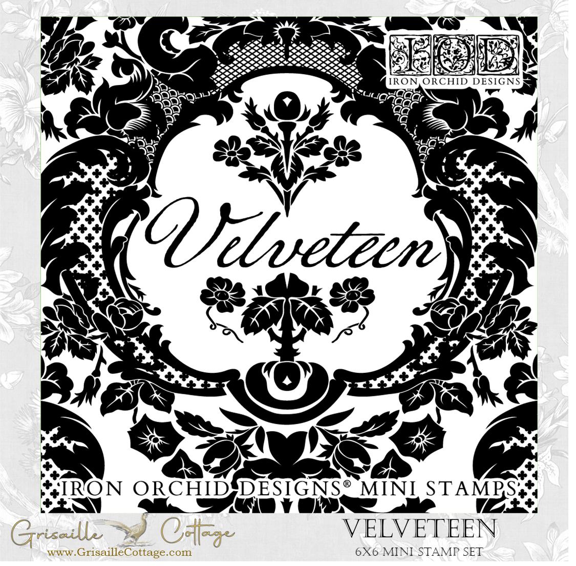 Velveteen 6x6 (4 sheets) - IOD Decor Stamp
