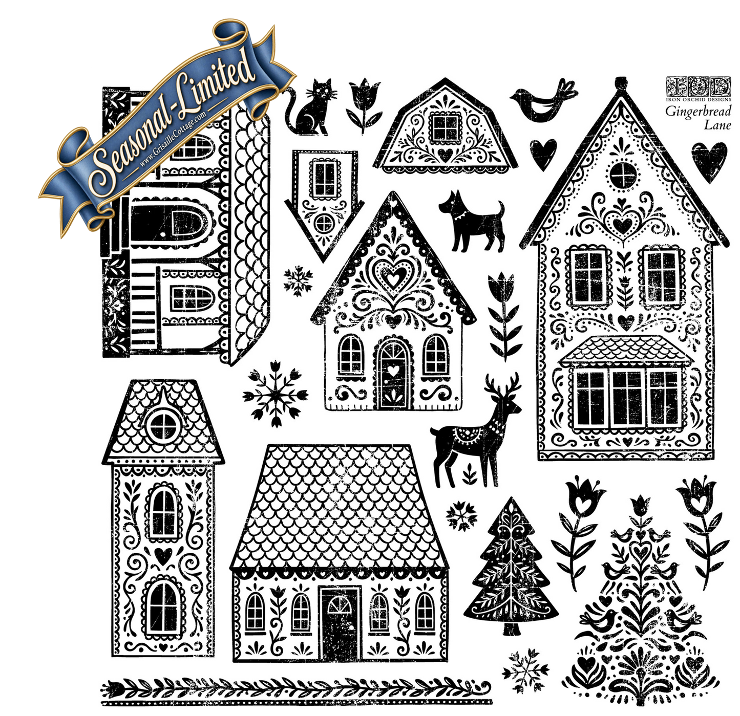 Gingerbread Lane - IOD Decor Stamp 2026