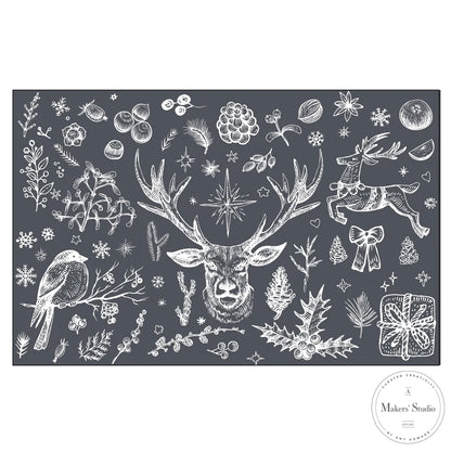 Visions of Christmas Mesh Stencil 5.5X8.5