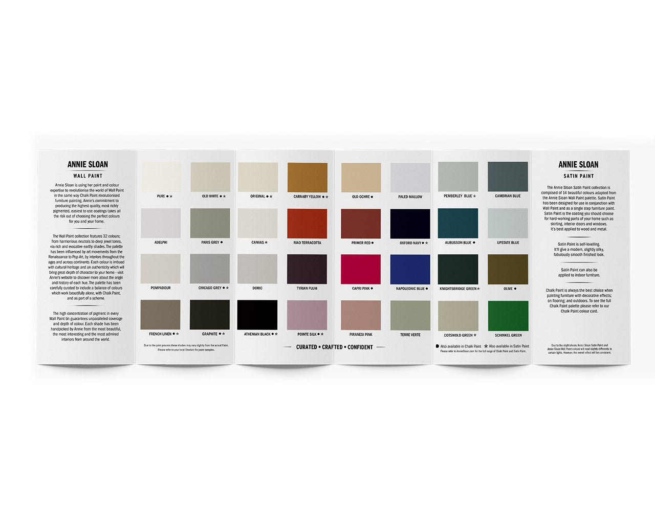 Wall & Satin Paint True Color Card