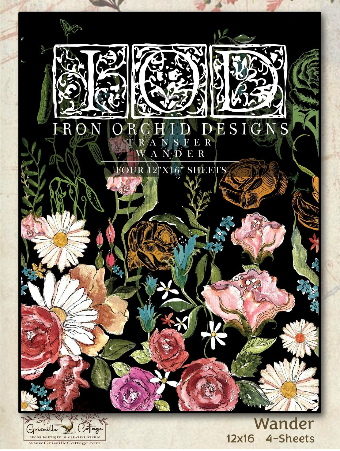 Wander - 4 Sheets, 12x16 Pad IOD Decor Transfer™