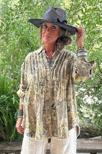 Classic Days Top, Vintage Floral O/S - Jaded Gypsy