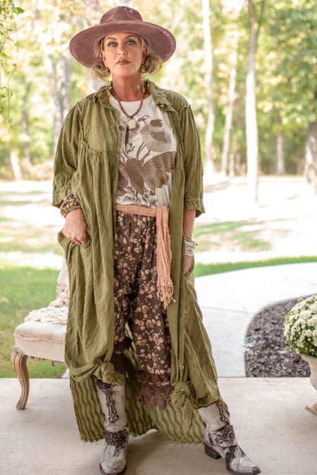 Evening Waves Duster / Dress, Vintage Olive - Jaded Gypsy