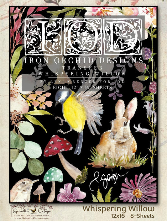Whispering Willow - 8 Sheets, 12x16 Pad IOD Decor Transfer™
