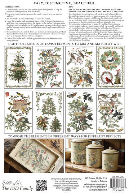 Winter's Calling - 8 Sheet, 8x12 Pad IOD Decor Transfer™ 2026 Limited