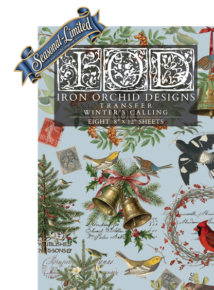Winter's Calling - 8 Sheet, 8x12 Pad IOD Decor Transfer™ 2026 Limited