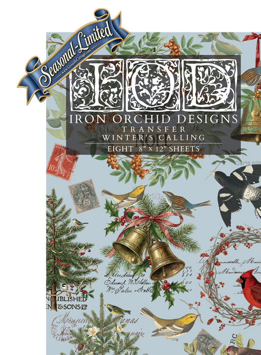 Winter's Calling - 8 Sheet, 8x12 Pad IOD Decor Transfer™ 2026 Limited