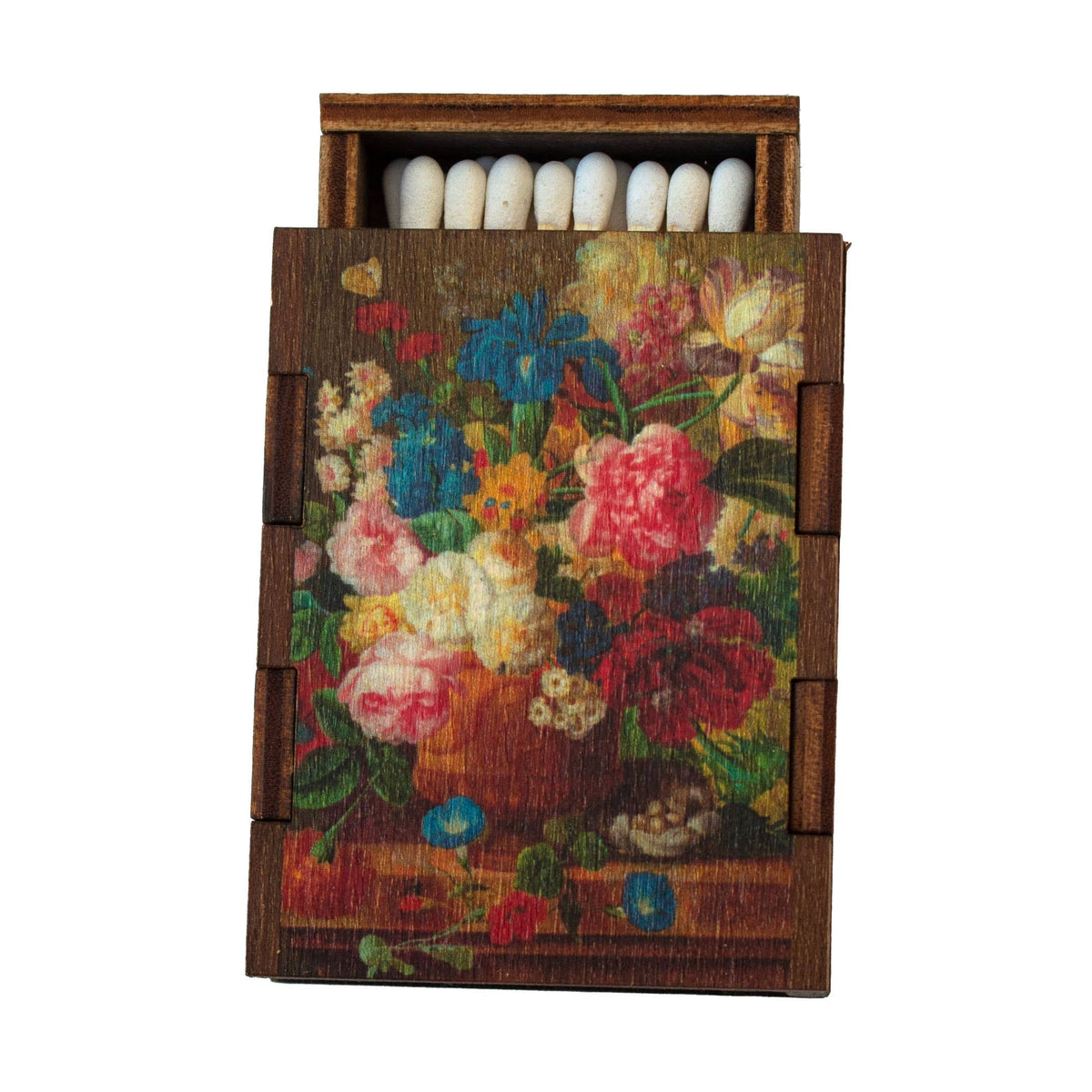 Flower Arrangement Wooden Matchbox