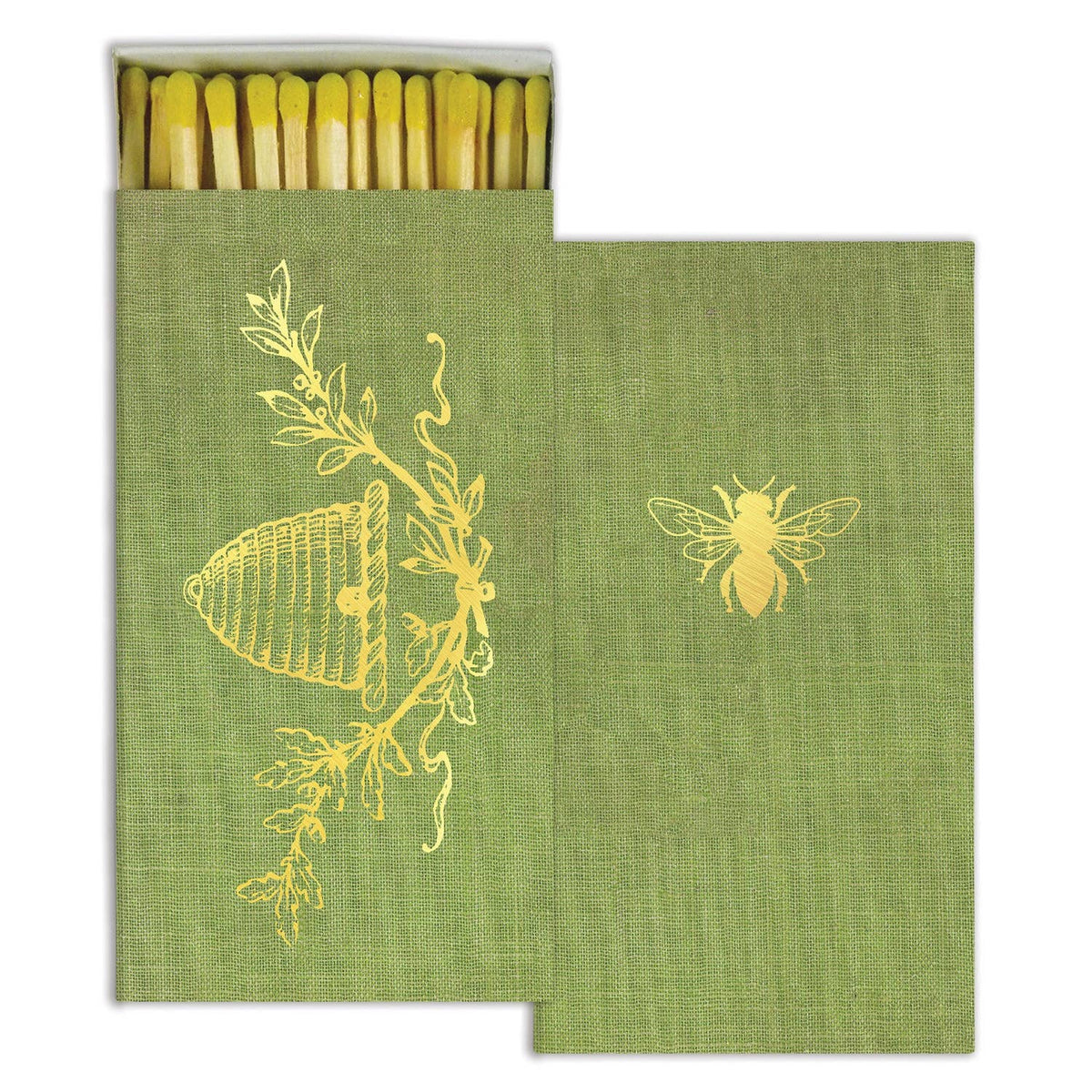 Bee Crest - Gold Foil Match Box