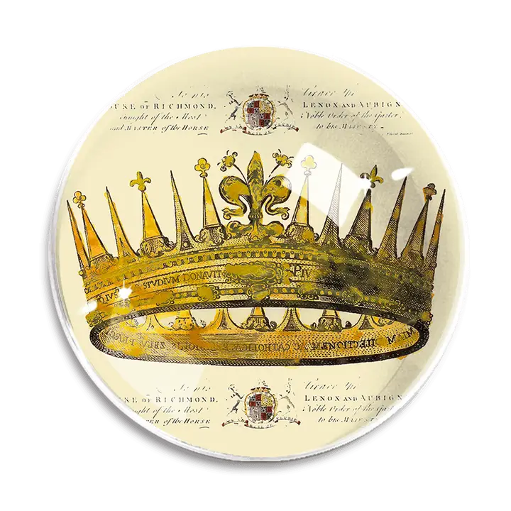 Vintage Crown Crystal Paperweight